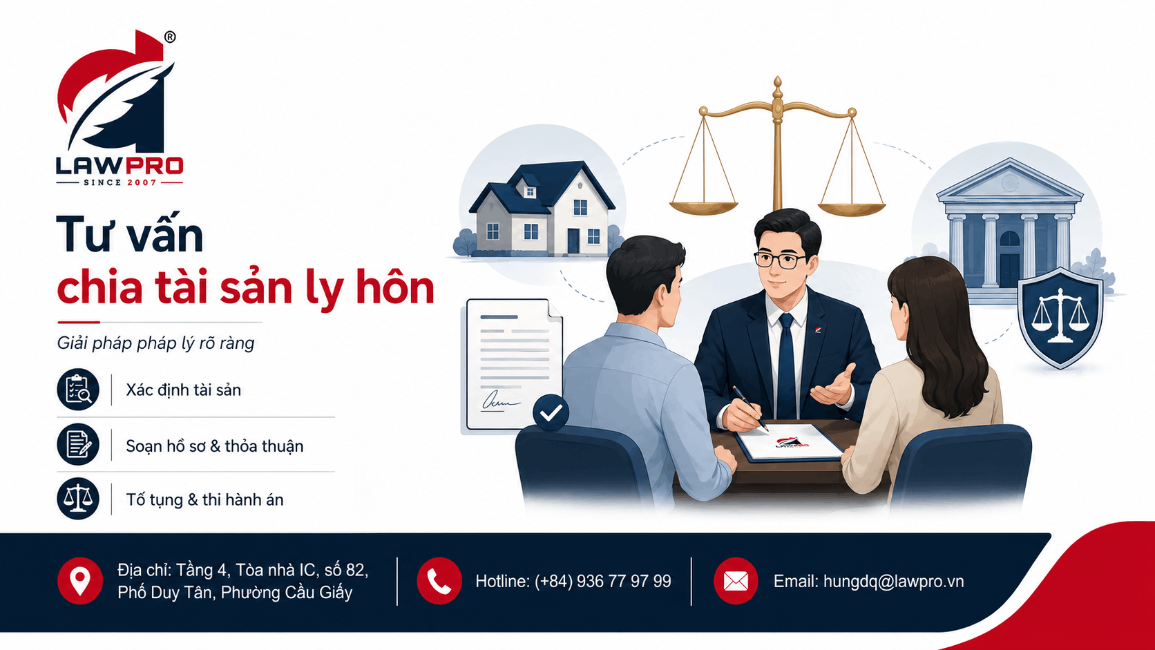 Dịch vụ tư vấn chia tài sản ly hôn của LAWPRO